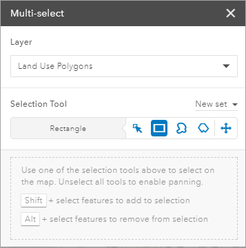 Multi-select dialog with rectangle tool Multi-select dialog with rectangle tool