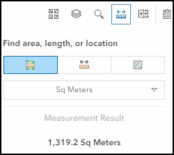 Use the measure tool to find a location, or measure an area or length. Use the measure tool to find a location, or measure an area or length.