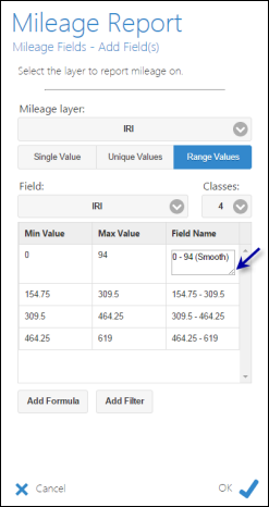 Editing ranges Editing ranges